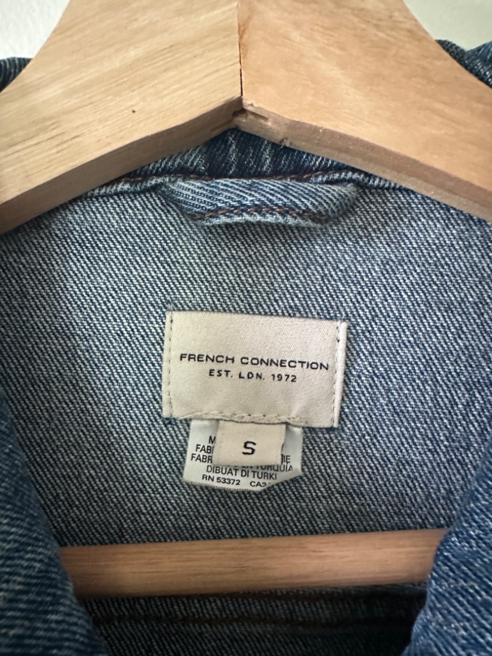 French Connection Blue Denim Jean Jacket - Picture 5 of 5